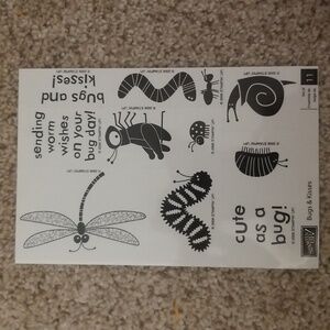 Stampin Up Bugs and Kisses wooden stamp set.